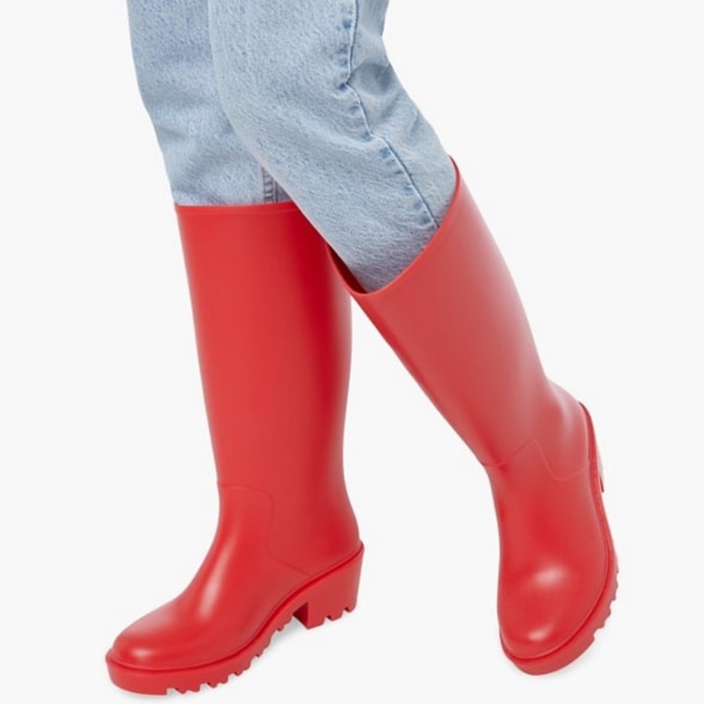 Women's Red Rain Boots